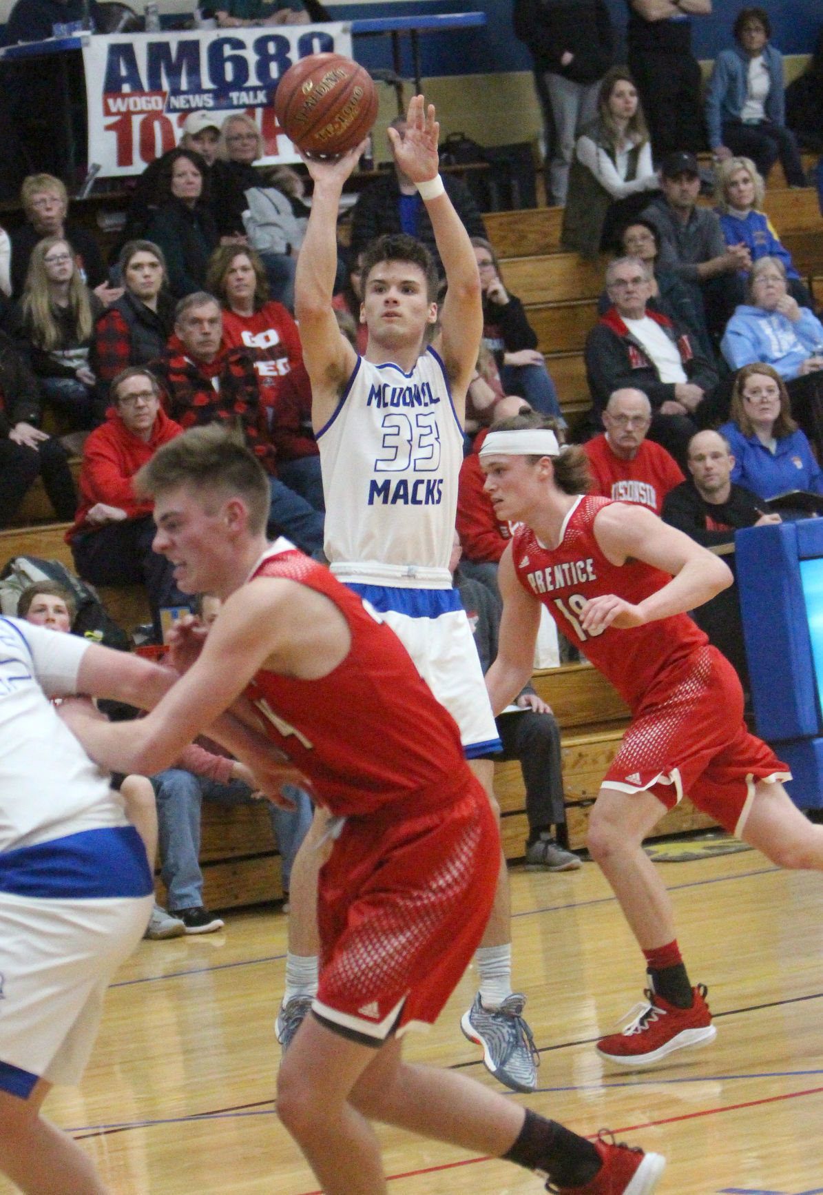 Prentice at McDonell boys basketball 3-2-19